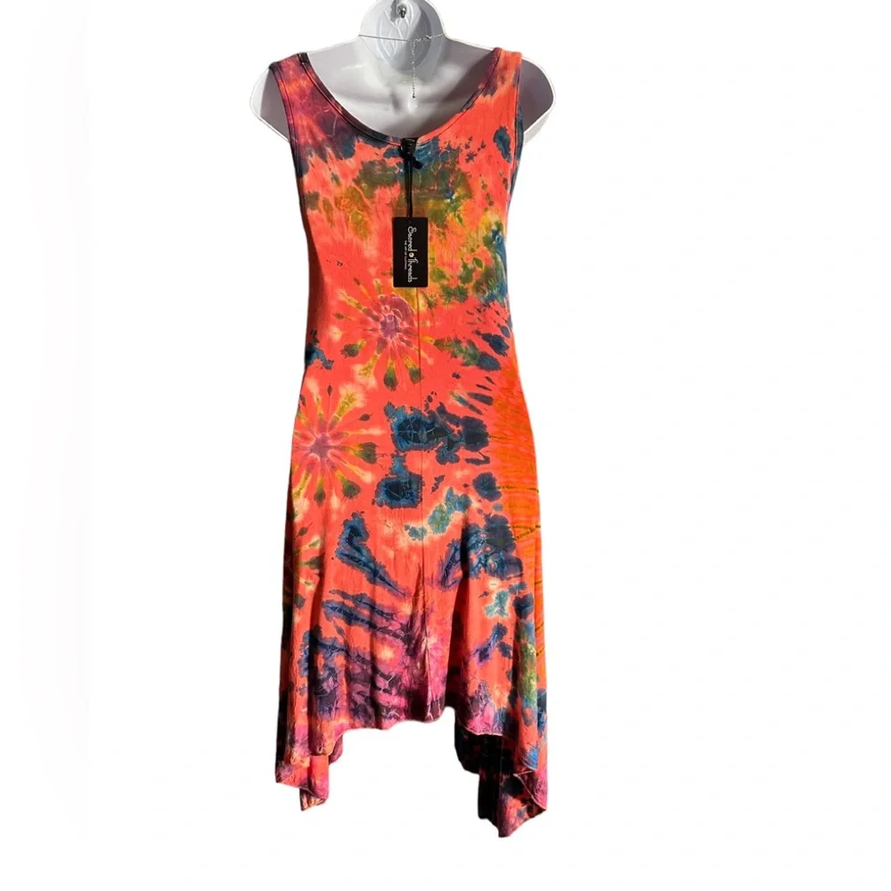 NWT. Tye-Dye Sacred Threads Onesize Dress   CL/GR07.   223162 - Picture 2 of 3